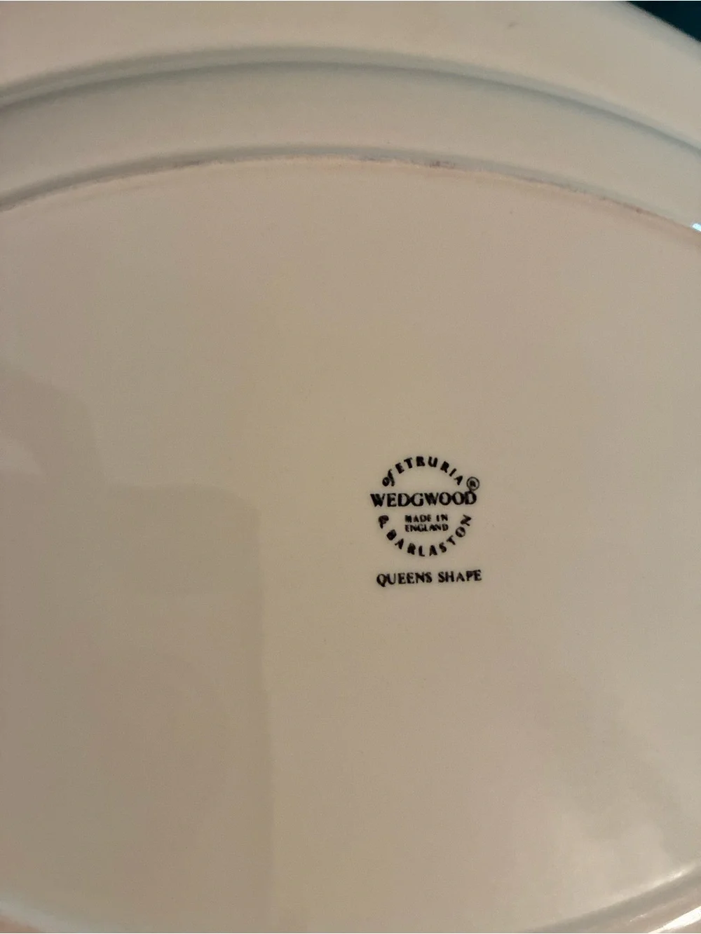 Wedgwood Queens Shape Plain Cream Oval Serving Platter